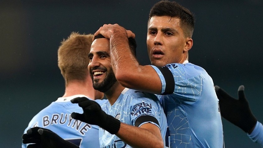 Manchester City a făcut spectacol cu Burnley. Riyad Mahrez, omul meciului