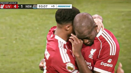 Ibrahima Konate a izbucnit în lacrimi, după ce a marcat la meciul cu Newcastle. Care este motivul 