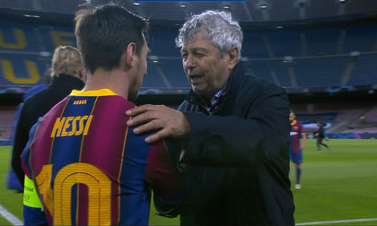 VIDEO | Momentul serii pe Camp Nou a venit abia la final. Mircea Lucescu a strigat la Messi; cum a reacţionat argentinianul 