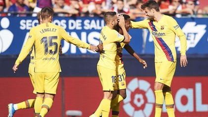 VIDEO ǀ Osasuna – Barcelona, în direct la Look Sport+ şi Look 4K, duminică, de la 17:15. Programul etapei 