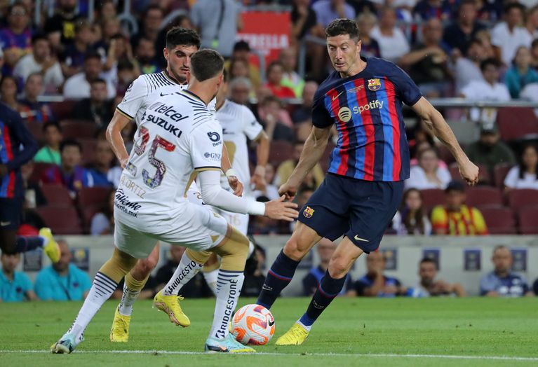FC Barcelona a făcut scor în amicalul cu Pumas UNAM 6-0. Lewandowski a dat un gol şi o pasă de gol în primele cinci minute de joc