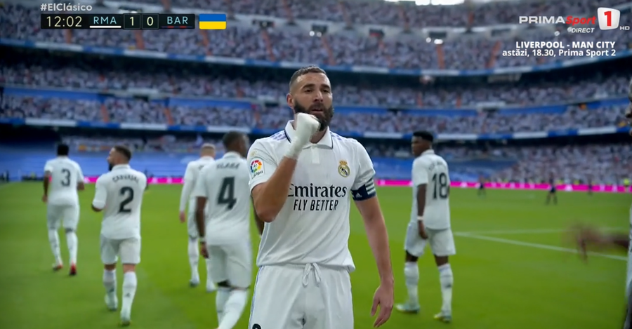VIDEO ǀ Benzema, la înălţime şi contra marii rivale. Gol după o fază care i-a năucit pe catalani
