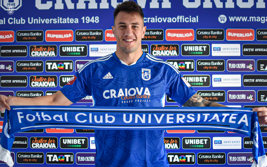 OFICIAL ǀ FC ”U” Craiova a transferat un fotbalist cu un CV promiţător pentru Superligă