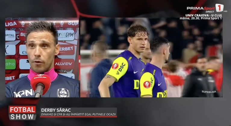 Mario Camora, discurs laudativ la adresa lui Pancu. I-a cerut în direct să rămână la CFR: ”Face o treabă extraordinară”