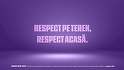Respect pe teren. Respect acasă!