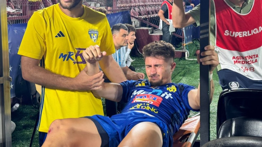 Imaginile durerii! Andrei Dorobanţu, accidentare gravă la tendon | VIDEO EXCLUSIV