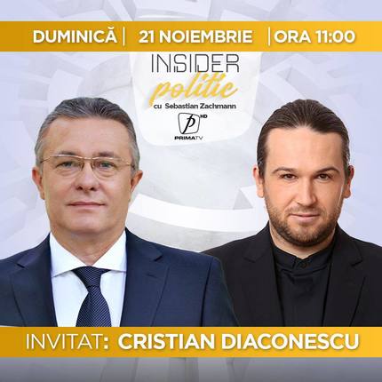 Cristian Diaconescu, liderul PMP, vine în studioul Insider Politic