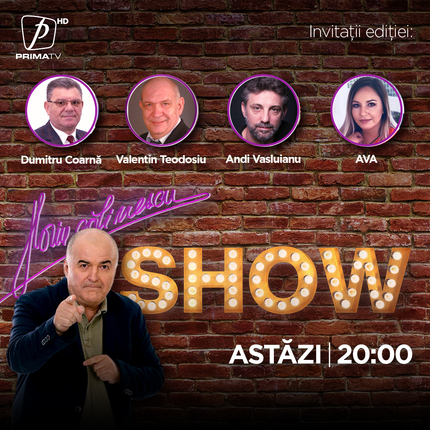 Dumitru Coarnă, Valentin Teodosiu, Andi Vasluianu, Ava şi Oana şi Emilian Coruţi vin la Florin Călinescu Show