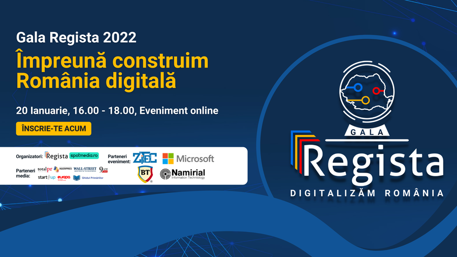 Gala Regista, prima Gală de premiere a primăriilor şi instituţiilor digitalizate din România
