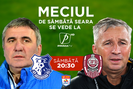 Farul - CFR Cluj, sâmbătă, de la ora 20:30