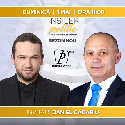 Daniel Cadariu, ministrul Turismului, vine la Insider Politic