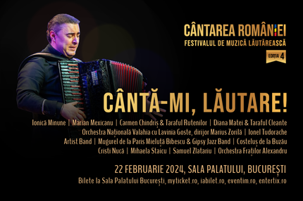 Cântarea României, Festivalul de Muzică Lăutărească, ediţia a 4-a - 22 februarie 2024, Sala Palatului