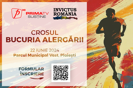 Prima ediţie a Crosului „Bucuria alergării cu Invictus”, va avea loc sâmbătă, 22 iunie, începând cu ora 08.30, în Parcul Municipal Vest din Ploieşti