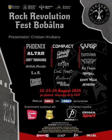 Recapitulăm Line-up-ul Rock Revolution Fest Bobâlna 2025