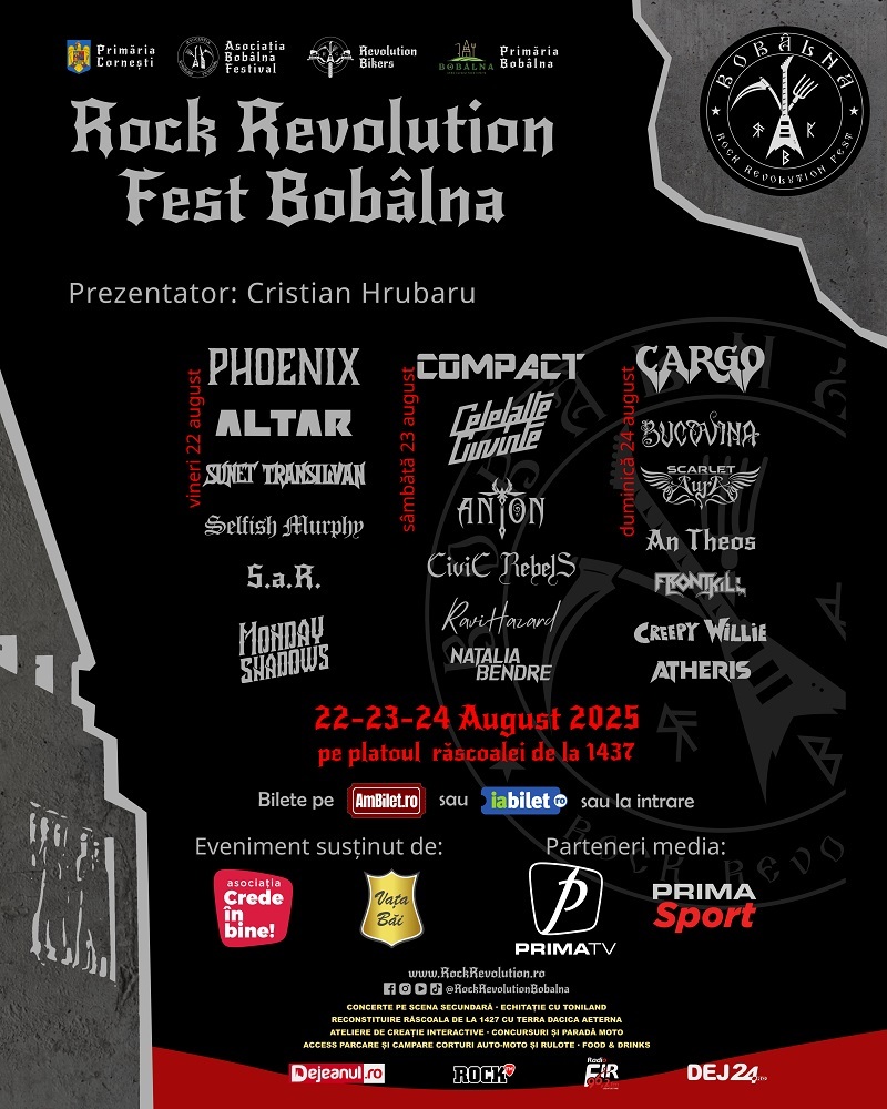 Recapitulăm Line-up-ul Rock Revolution Fest Bobâlna 2025