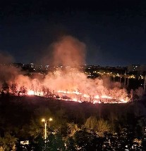 Incendiu în Parcul IOR. Mii de hectare din zona retrocedată au ars