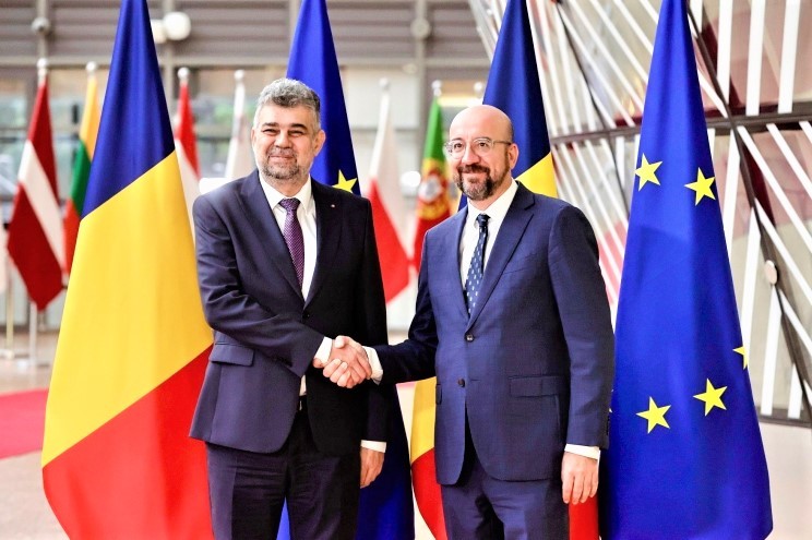 VIDEO Ce a discutat premierul Ciolacu cu preşedintele Consiliului European