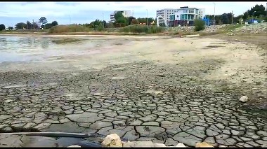 Lacul Techirghiol s-a micşorat din cauza secetei