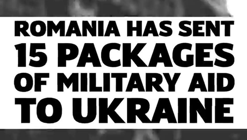 VIDEO. Ucraina mulţumeşte României pentru cele ”15 pachete de ajutoare militare trimise” 