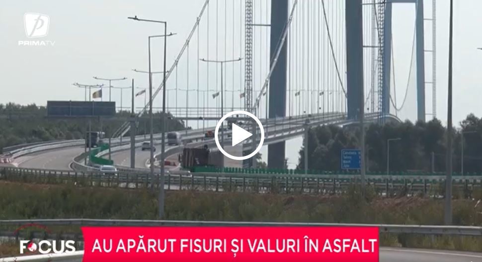 VIDEO. Proiect de 500 de milioane de euro, peticit. Au apărut fisuri la podul peste Dunăre de la Brăila