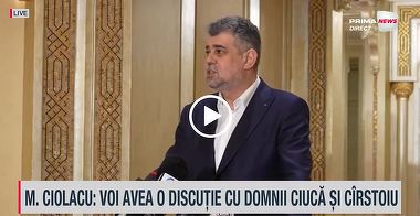 VIDEO. Marcel Ciolacu, la Prima News: Până când doctorul Cîrstoiu nu va explica toate aspectele apărute în spaţiul public, dânsul nu poate merge înainte ca fiind candidat al coaliţiei.