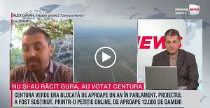 VIDEO. Alex Găvan, fondatorul platformei ”Împreună pentru Centura Verde”, la Proiect de ţară: România: Tăiem ultimele păduri din jurul Bucureştiului şi ne tăiem astfel craca de sub picioare