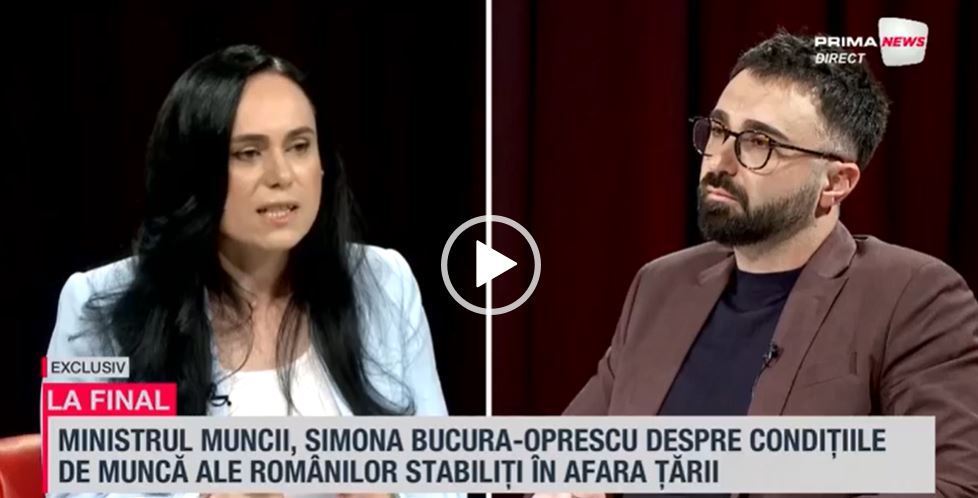 VIDEO. Bucura-Oprescu, la Prima News: În Italia, timpul de aşteptare pentru soluţionarea dosarelor de pensionare a scăzut de la 3 la 6 ani