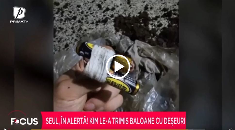 VIDEO. Coreea de Sud acuză Phenianul că le trimite baloane uriaşe pline cu gunoi peste localităţile de la graniţă