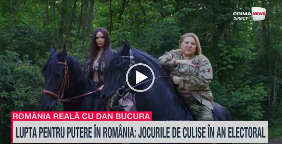 VIDEO. Dumitru Borţun, la România reală, despre imaginea cu Şoşoacă aflată călare pe un cal: E o trimitere la Xena, prinţesa războinică