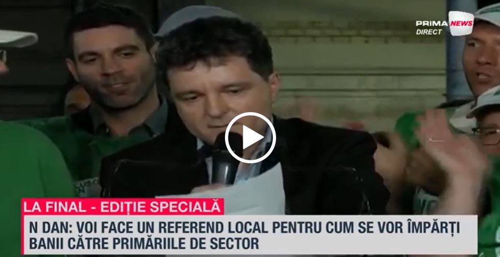 VIDEO. Nicuşor Dan, la Prima News, prima reacţie după ce a câştigat alegerile în Capitală: Voi declanşa un referendum local pentru cum se vor împărţi banii 