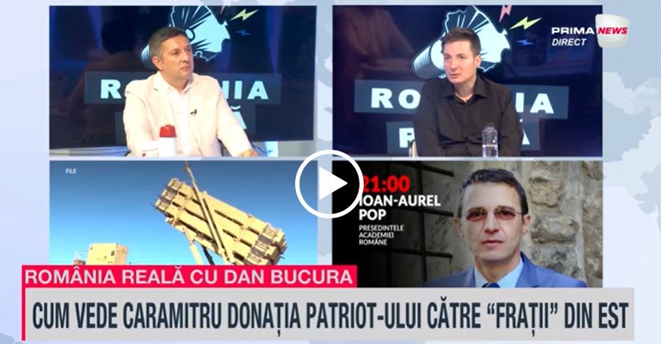 VIDEO. Andrei Caramitru, la România reală, despre sistemul Patriot cedat Ucrainei: Nu cred că am negociat suficient de bine. E o secretizare imensă