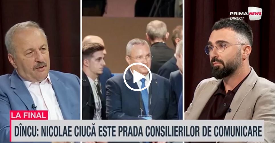 VIDEO. Vasile Dîncu, despre faptul că Ciucă şi-a anunţat, din SUA, candidatura la prezidenţiale: Cred că este o greşeală