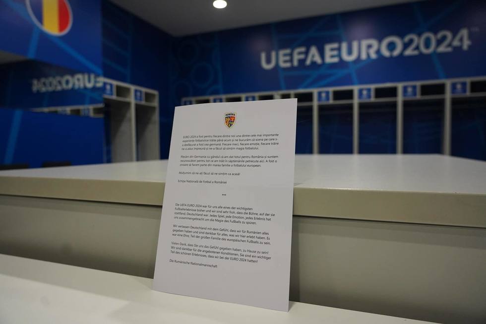 Unde a ajuns scrisoarea lăsată de naţionala României după eliminarea de la EURO 2024