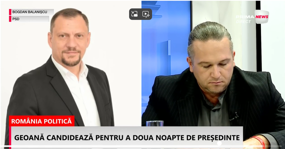 Bogdan Balanişcu (PSD), despre candidatura lui Mircea Geoană la prezidenţiale, în emisiunea România politică