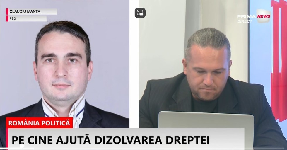 VIDEO. Parlamentarul PSD Claudiu Manta, despre candidatura lui Mircea Geoană, la România politică. Poate Geană să rupă din voturile lui Ciolacu?