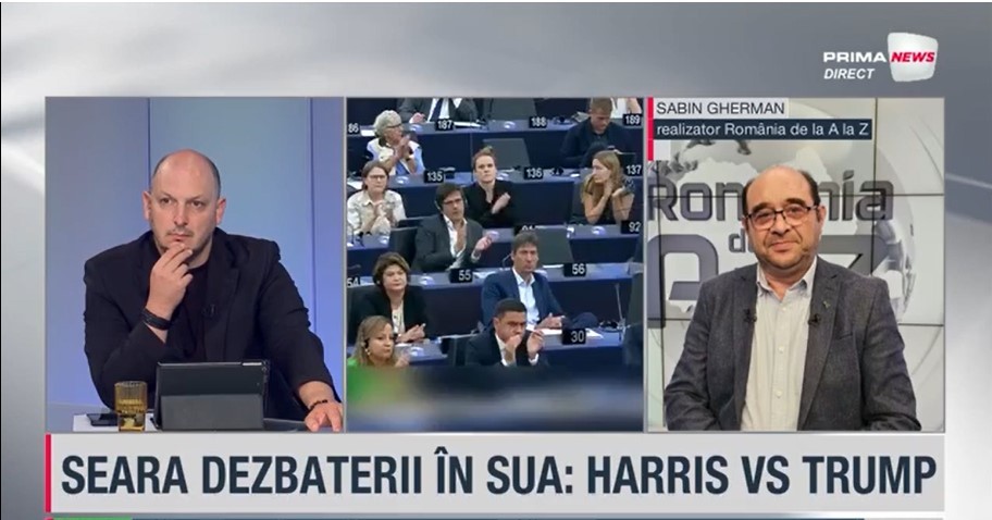 VIDEO. Sabin Gherman, despre marea dezbatere din SUA, Harris vs. Trump. Ce spune despre evoluţia României în noua structură, la Prima News