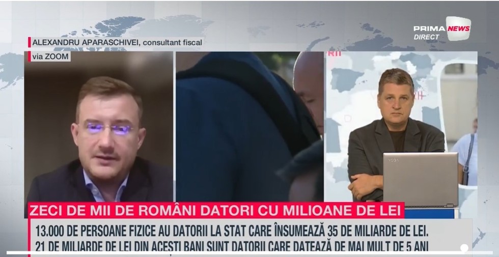 Ministerul Finanţelor, proiect prin care anulează dobânzile penalizatoare pentru cei care au datorii la stat - Cum comentează Alexandru Aparaschivei, consultant financiar, la Proiect de ţară