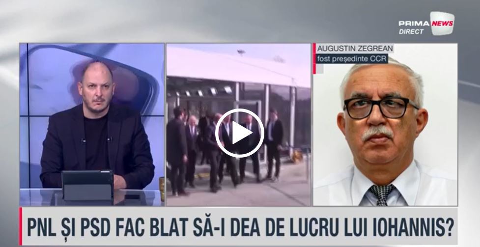 VIDEO. Augustin Zegrean, în emisiunea lui Ciprian Aron: Iohannis va fi viitorul prim-ministru. Candidatura sa la Senat e ilegală. El ar fi trebuit să îşi dea demisia