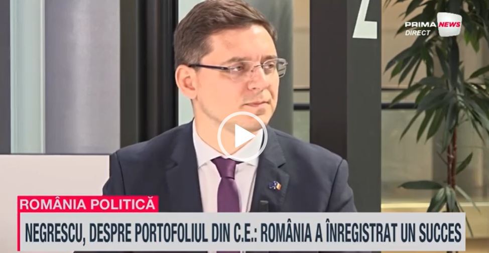 VIDEO. Victor Negrescu, la Prima News, despre retragerea sa pentru postul de comisar european: Am fost implicat în toate negocierile. Este portofoliul României, nu al unei persoane