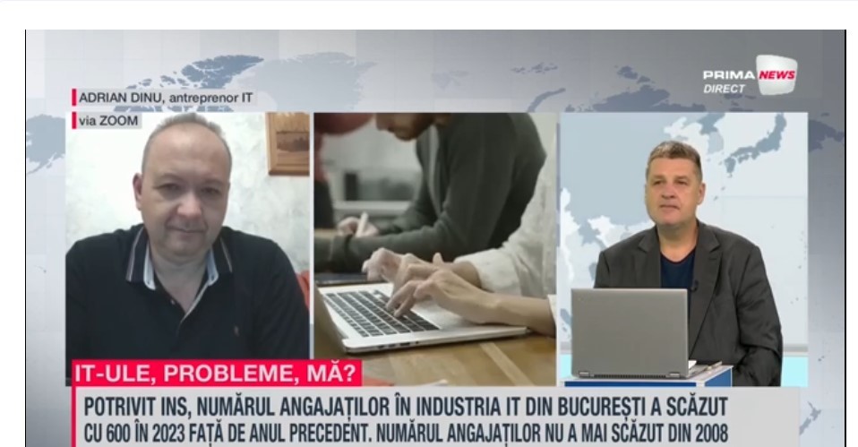 VIDEO. Industria IT, într-o perioadă de tensiune. Adrian Dinu, antreprenor IT: Cauza principală este Chat GPT-ul, care devine din ce în ce mai bun