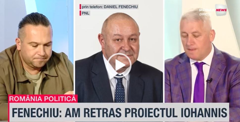 VIDEO. Daniel Fenechiu, la România politică, despre proiectul care îi dădea posibilitatea preşedintelui să candideze pe lista unui partid: Ne-am retras semnăturile, proiectul nu mai există