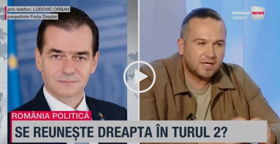 VIDEO. Ludovic Orban, la România politică: Dacă s-ar face un sondaj între primarii liberali, l-aş bate pe Ciucă cu minim 75 la sută