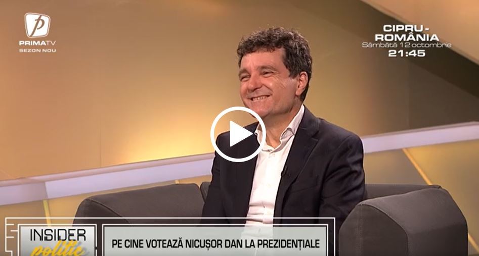 VIDEO. Nicuşor Dan, la Insider politic: În turul 1 e puţin probabil să-mi îndemn alegătorii să pună ştampila pe un candidat anume
