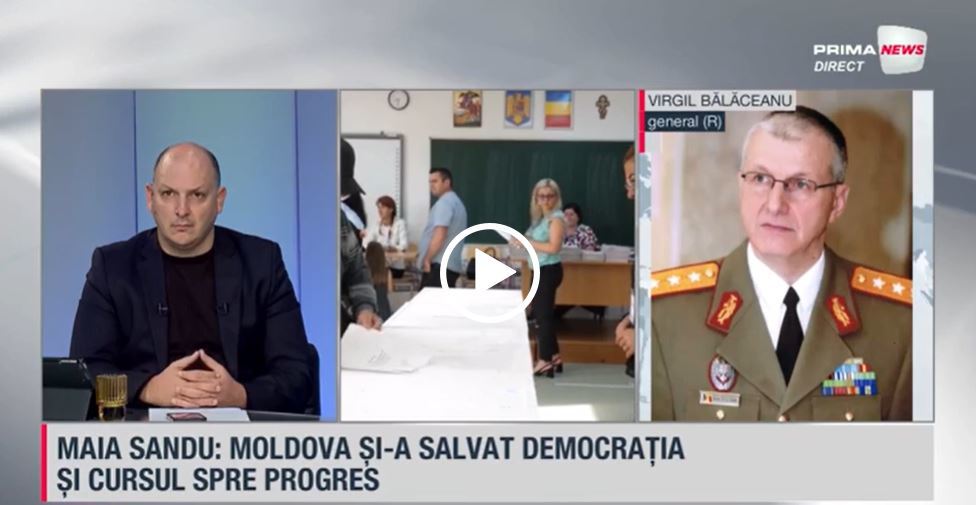 VIDEO. Gen. Virgil Bălăceanu, la Prima News: Putin vrea să înfiinţeze Uniunea Rusia-Belarus-Ucraina, care să includă şi R. Moldova