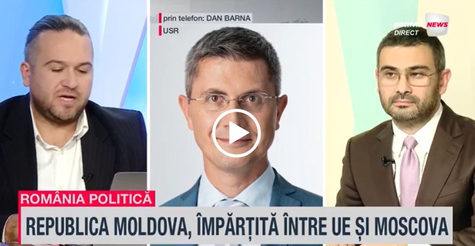 VIDEO. Dan Barna, despre propaganda rusă din Rep. Moldova: Are un mesaj foarte pervers: e bună UE, dar nu acum, mai staţi pun pic, să vedem, să ne gândim