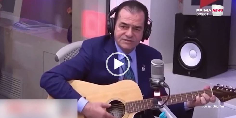 VIDEO FABULOS la România politică cu Ludovic Orban interpretând o strofă de dragoste de la Vama Veche