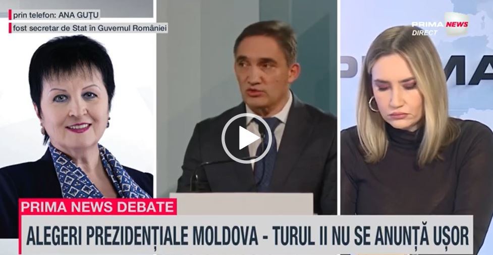 VIDEO. Fost secretar de stat în Guvernul României, la Prima News: Nu contează cine iese preşedinte în R. Moldova pentru că dacă Ucraina pierde războiul cu Rusia, ea va fi următoarea ţintă. Singura soluţie este unirea cu România