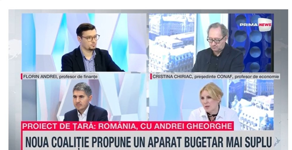 VIDEO. Cristina Chiriac, preşedinte CONAF şi profesor de economie, analizează la Prima News deficitul şi inflaţia care vor afecta ţara în 2025