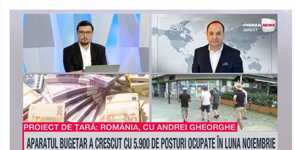 VIDEO. Victor Negrescu, analist economic, la Prima News: Mă aştept ca anul ăsta numărul bugetarilor să crească şi mai mult, în ciuda ordonanţei-trenuleţ. Suntem campioni europeni la numărul de bugetari, după Franţa