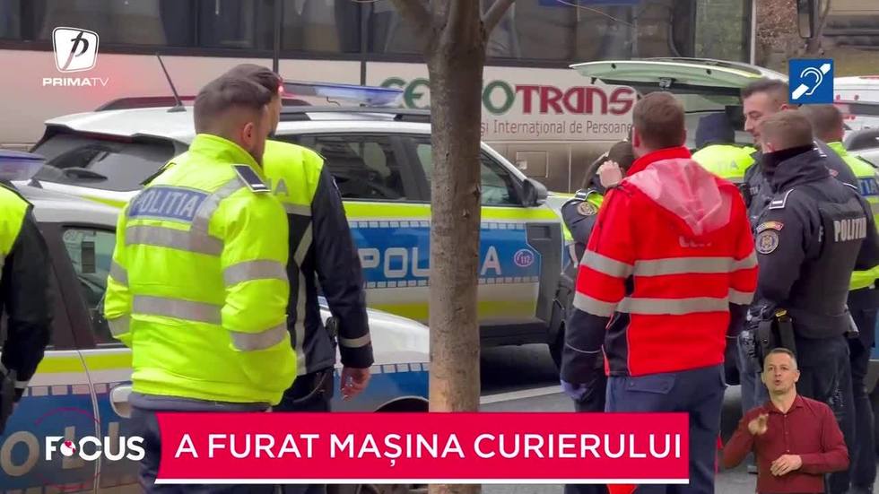 VIDEO. O femeie a furat maşina unui curier după ce a rămas în pană cu propriul autoturism